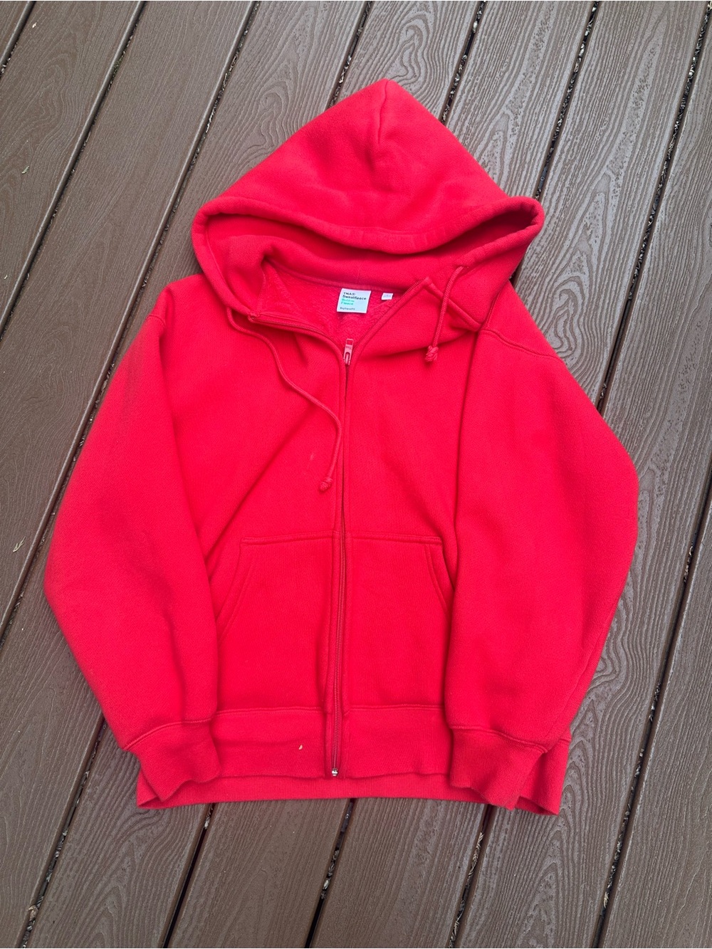 TNA Aritzia Sweatfleece Boyfriend Fit “Bubble Fleece” Zip Up Hoodie